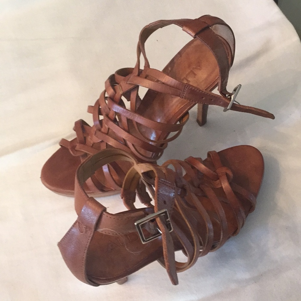 Leather ALDO stiletto sandal.